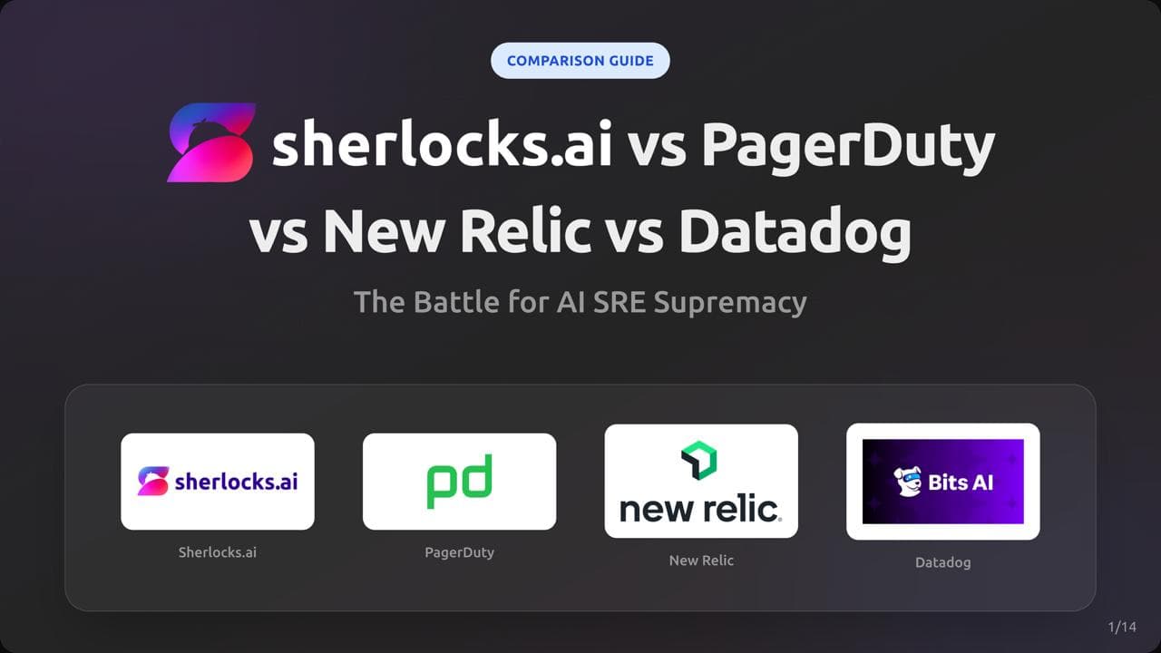 PagerDuty vs New Relic vs Datadog vs Sherlocks.ai: AI SRE Platform Comparison