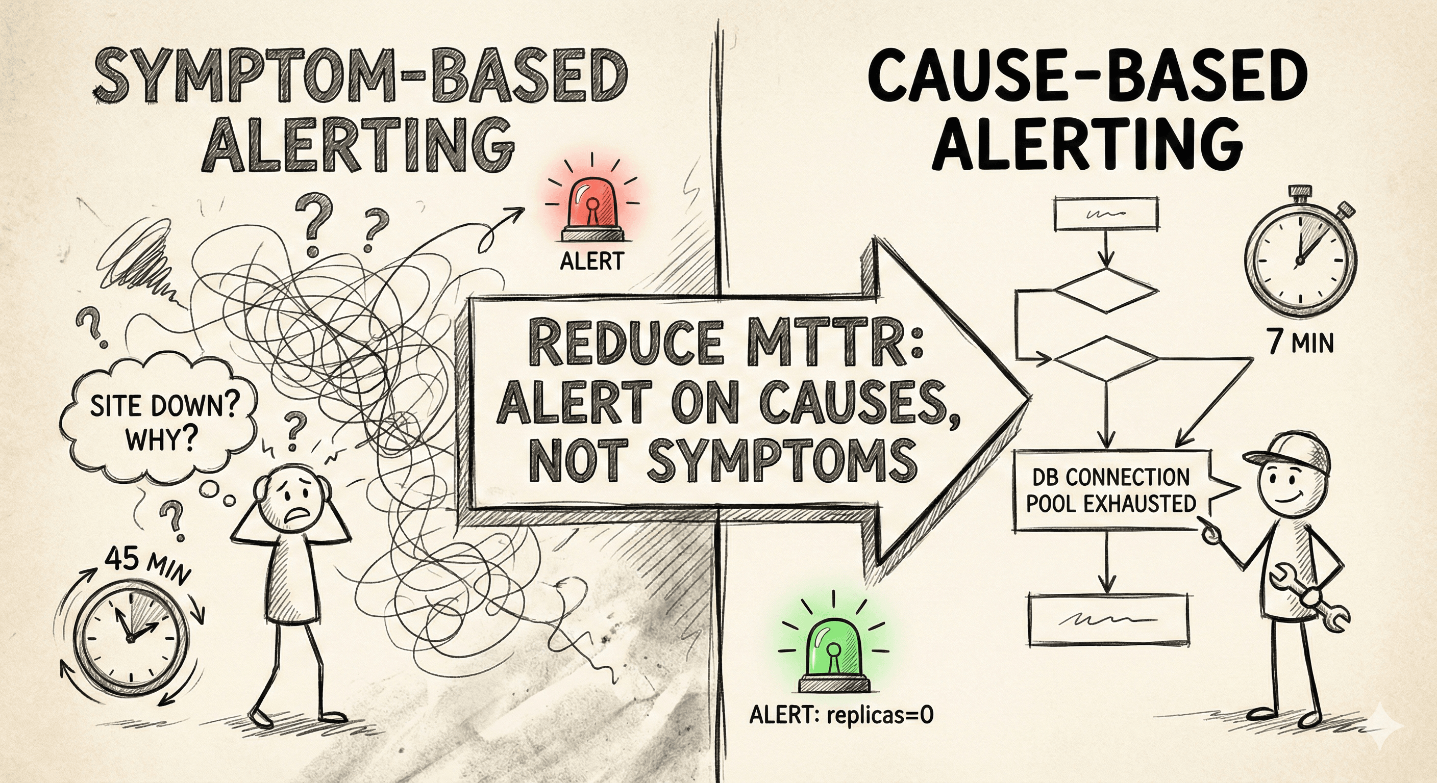 Alert on Causes, Not Symptoms: The Fastest Way to Reduce MTTR